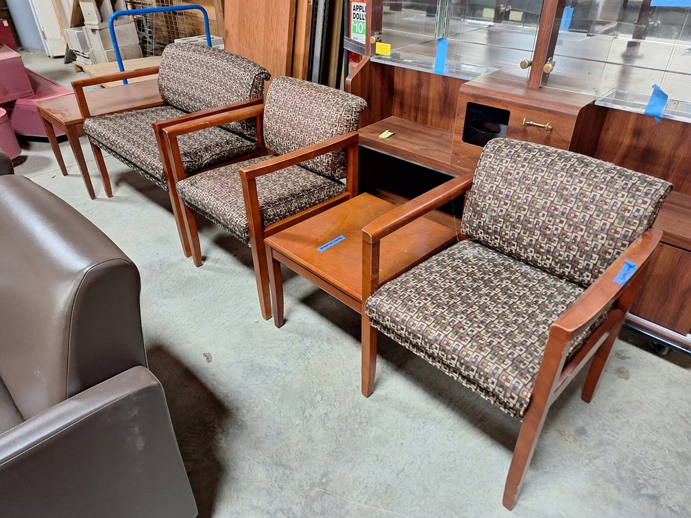 Assorted Matching Wood/Fabric Furniture