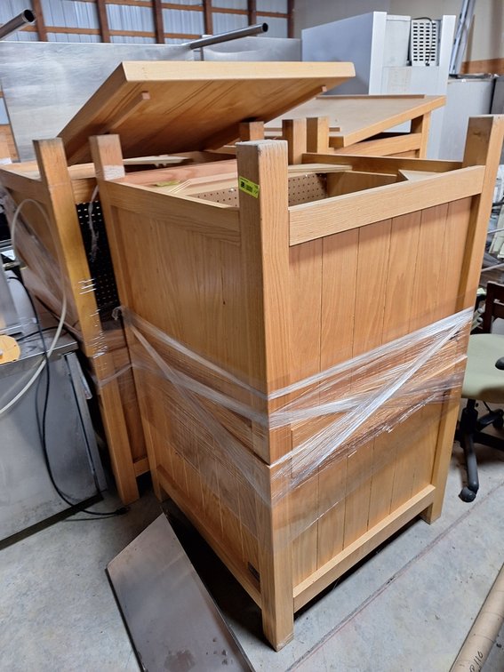 6 Pieces Creative Merchandising Systems Wood Retail Fixture Components