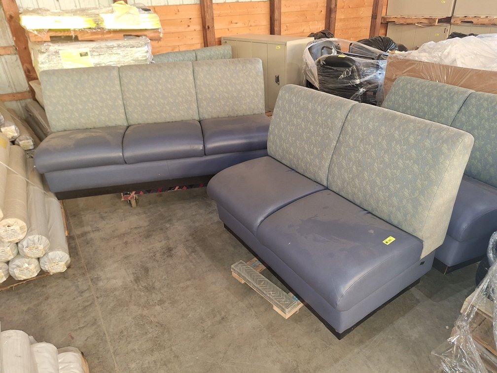 4 Vinyl/Fabric Benches