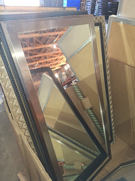 Metal Frame Wall Mirror, 60"x28"