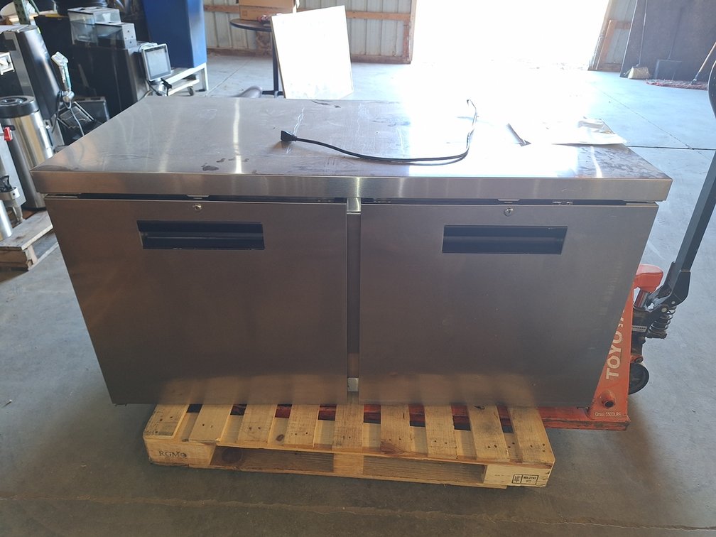 SS 2 Door Undercounter Refrigerator, 60"x30"x30"