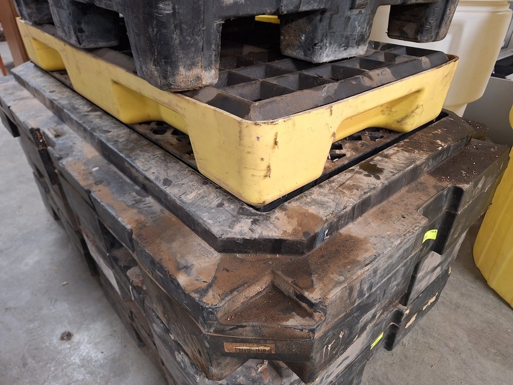 Poly Waste Container, 67"x10"x38"