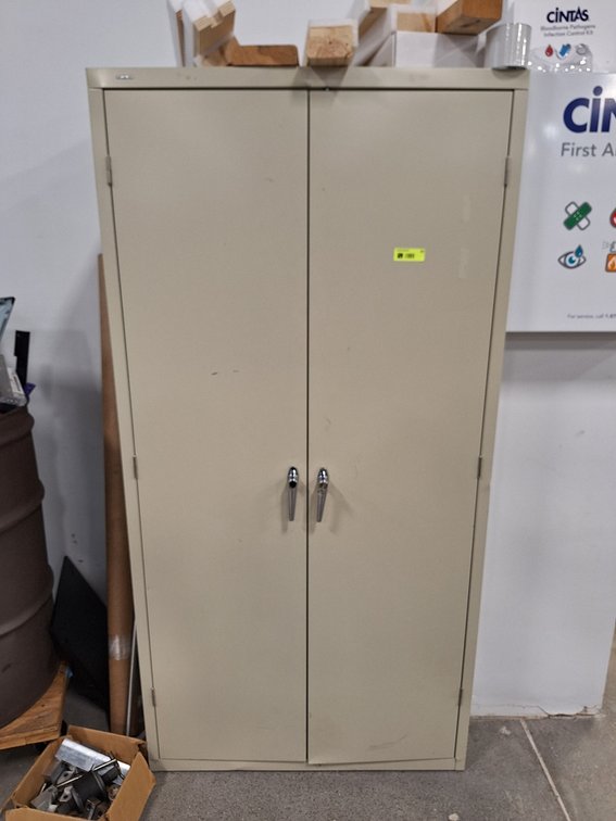 Metal 2 Door Storage Cabinet, 36"x25"x72"