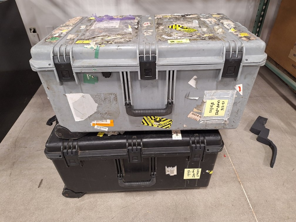 2 Poly Road Cases on Wheels