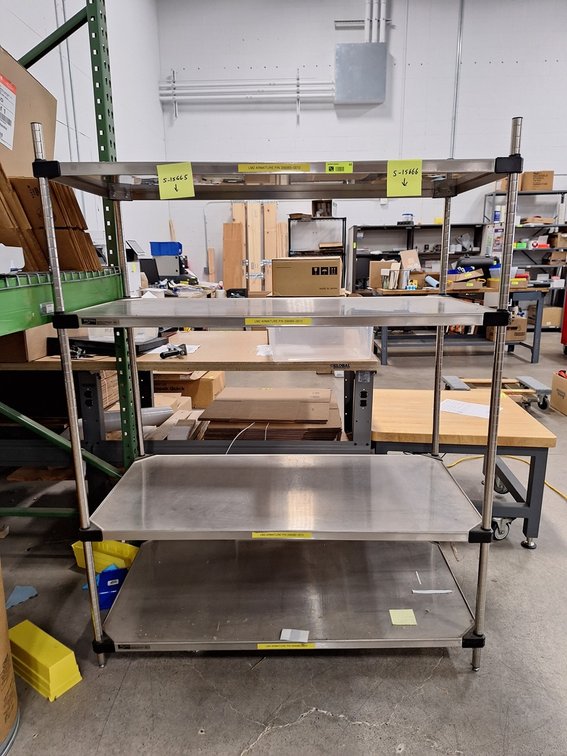 SS 4 Tier Shelf, 48"x24"x63"