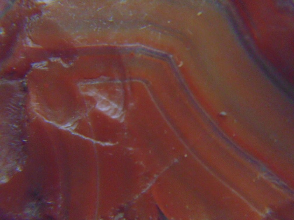 A 1.6 Lake Superior Agate with a huge red banded face