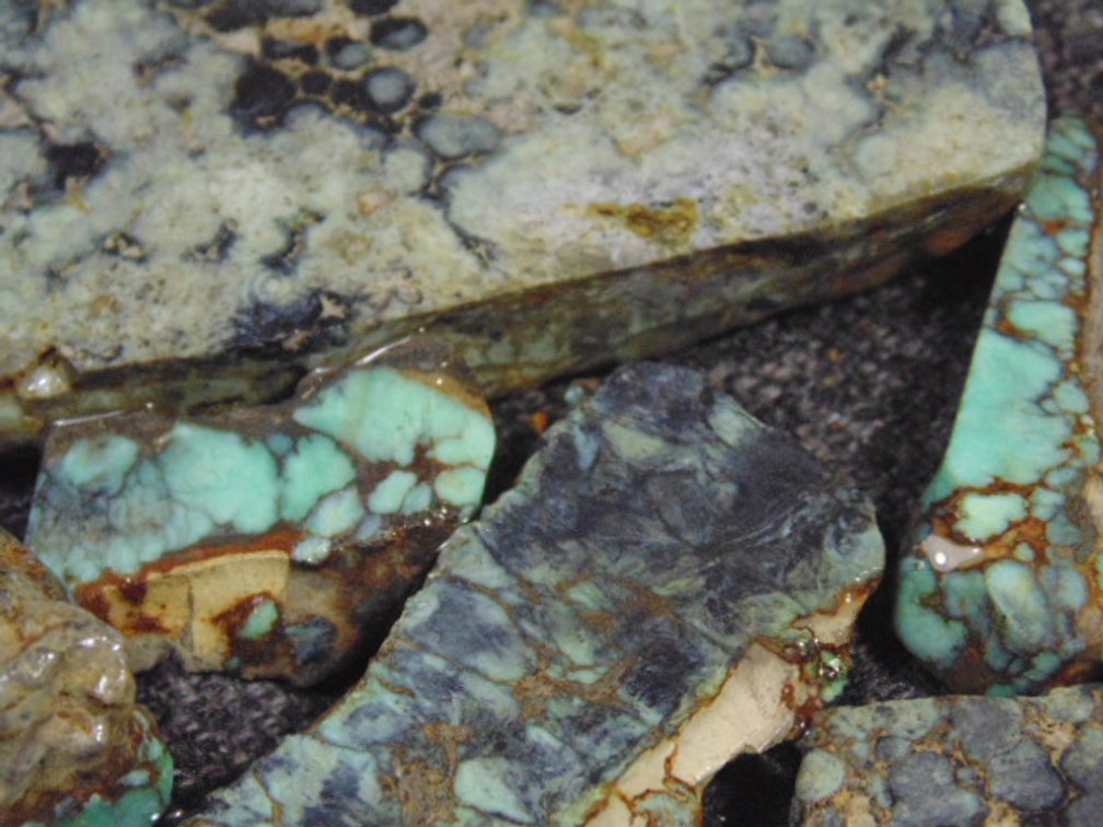 Six pieces of Variscite, 3.6 ozs