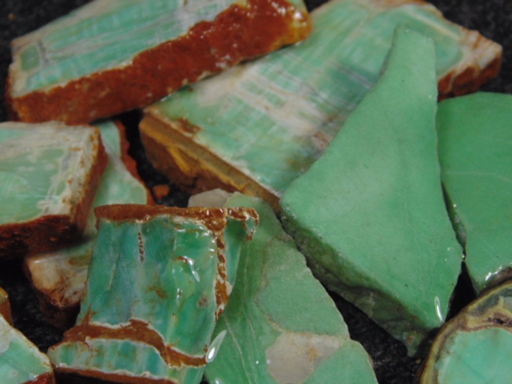 An assortment of Variscite slabs, 3.4 ozs