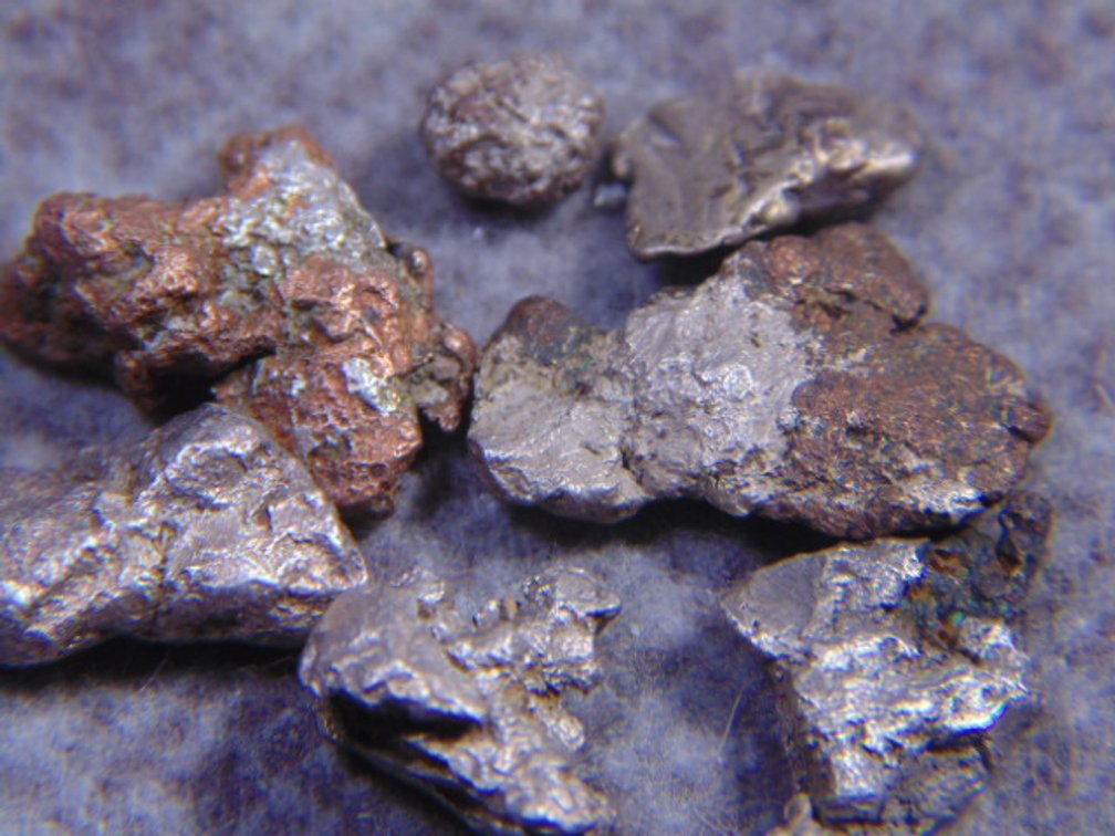Several Silver with Copper nuggets, 9.5 grams
