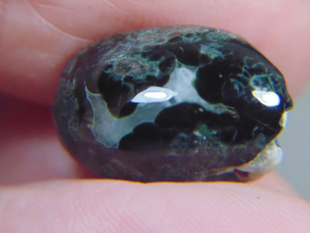 A face polished Greenstone nugget, 3.3 grams