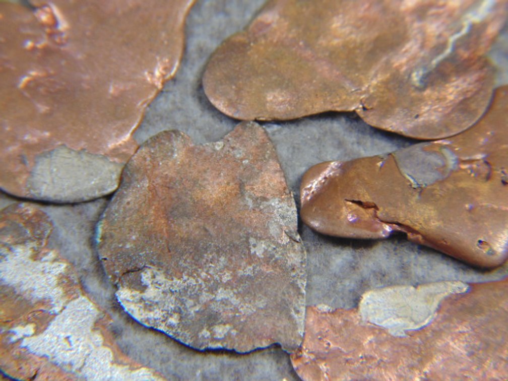 Several Silver with Copper nuggets, 6.4 grams