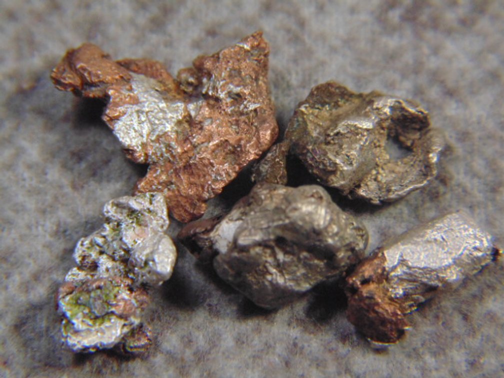 Several Silver with Copper nuggets, 9.4 grams