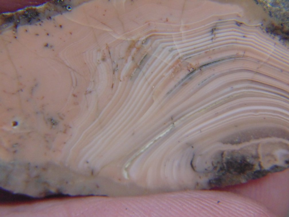 A face polished Copper Replacement Agate, 6.5 grams