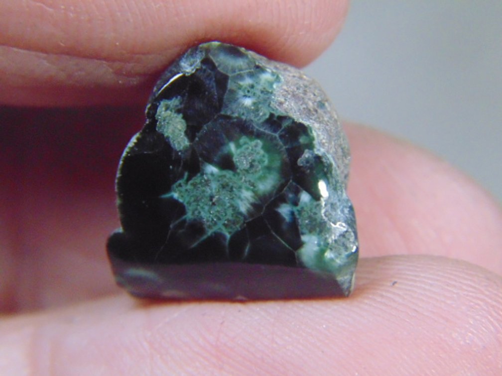 A face polished Greenstone nugget, 2.6 grams
