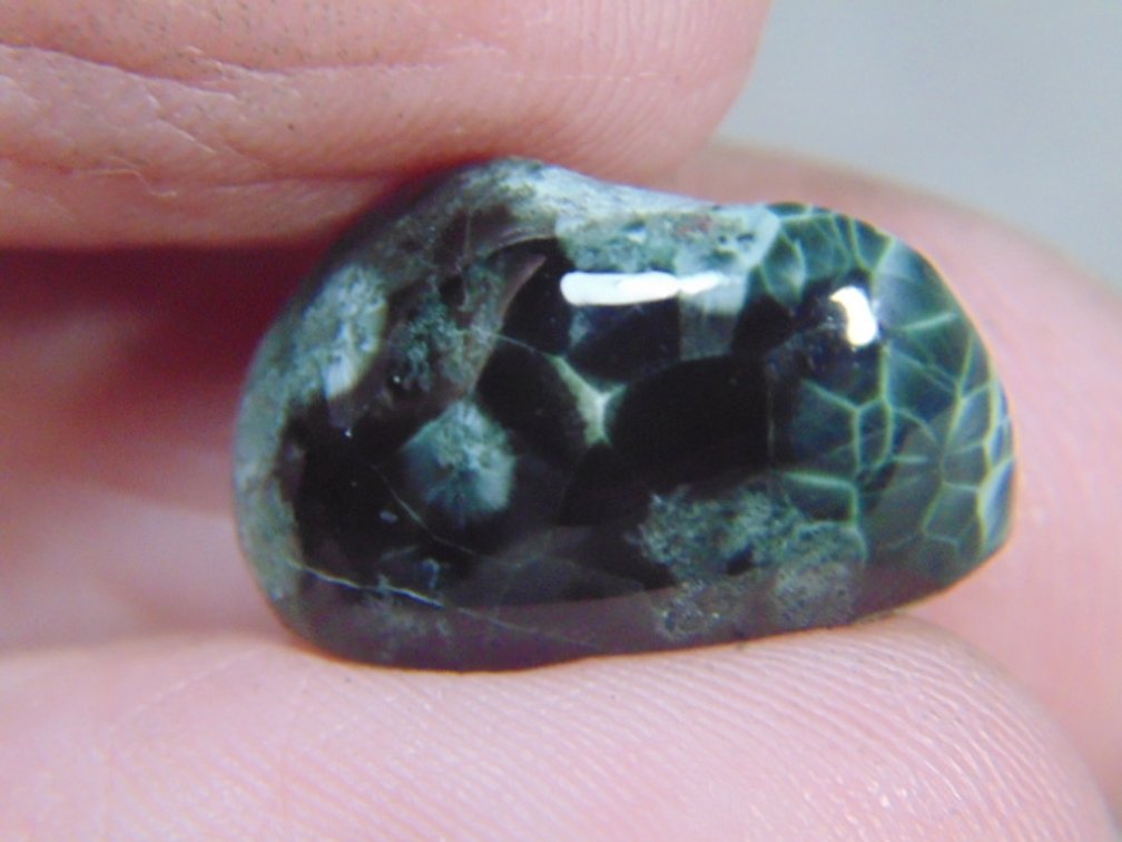 A face polished Greenstone nugget, 1.9 grams