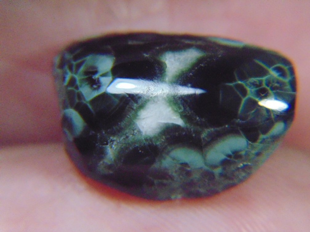 A face polished Greenstone nugget, 1.9 grams
