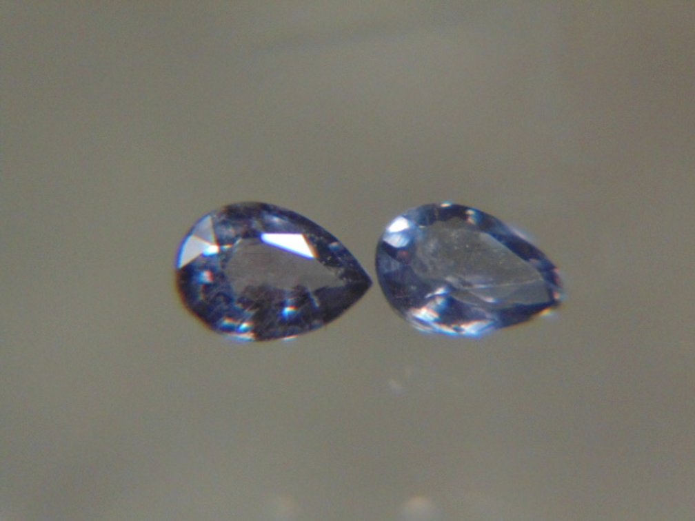 Two 3.5 x 2.5 mm color change Garnets