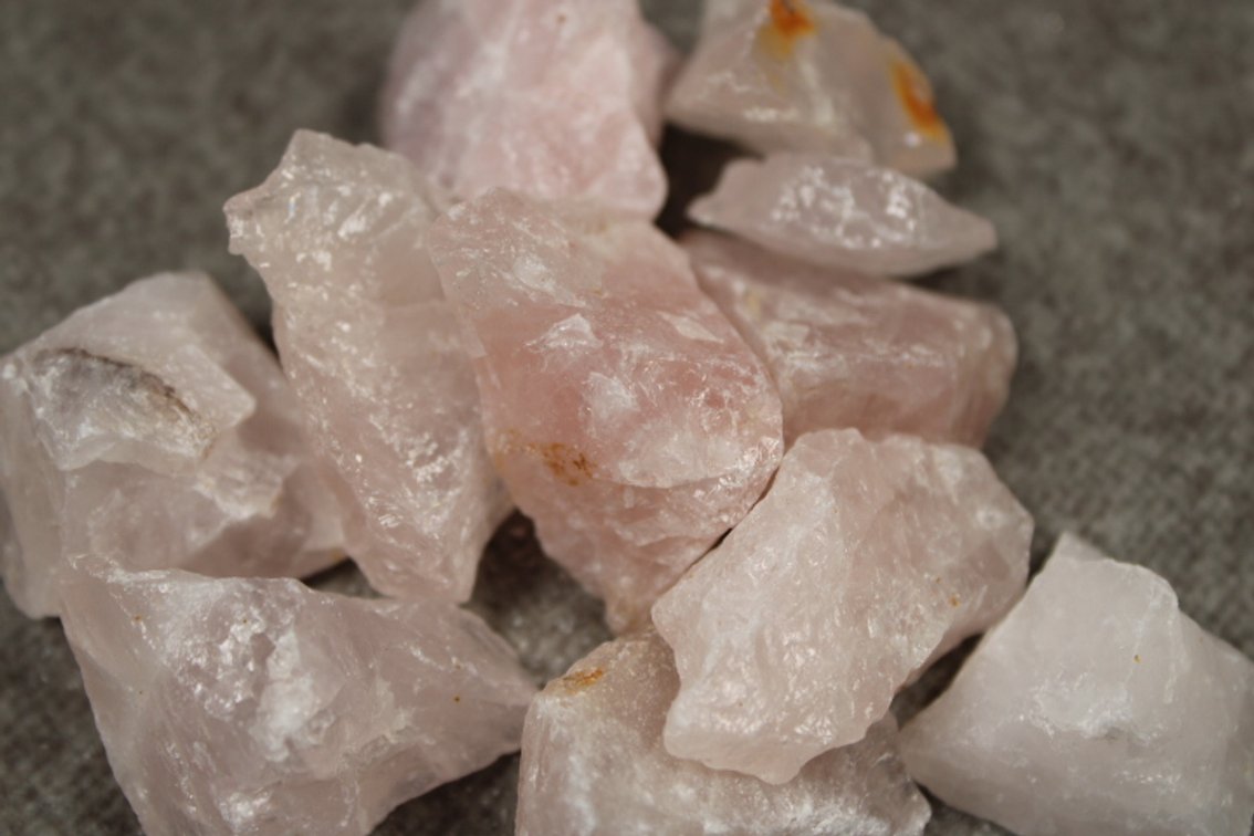 7.3 oz of rough Rose Quartz