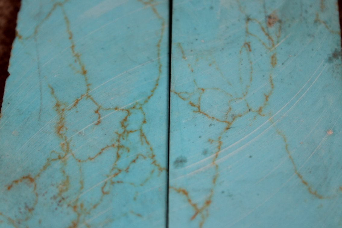 Two Reconstituted Turquoise slabs, 2.5 ozs