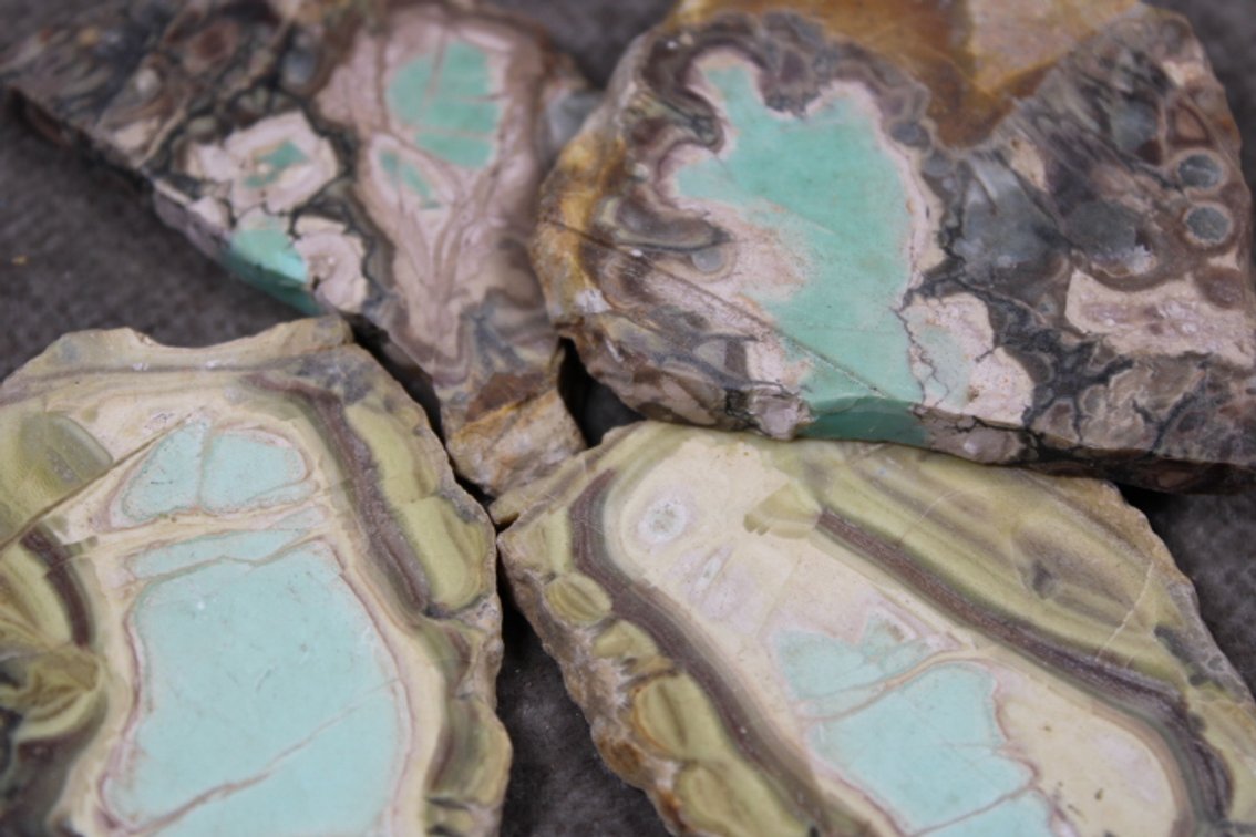 Four slabs of Variscite, 4 ozs