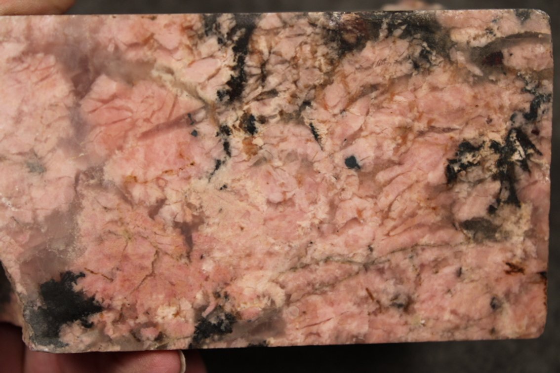 A 2 lb 7 oz piece of Rhodonite