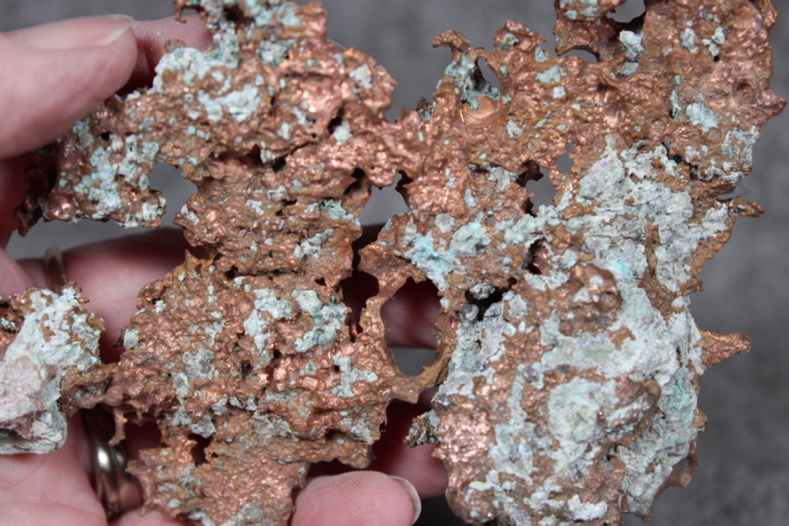 A 6 oz piece of Michigan Copper