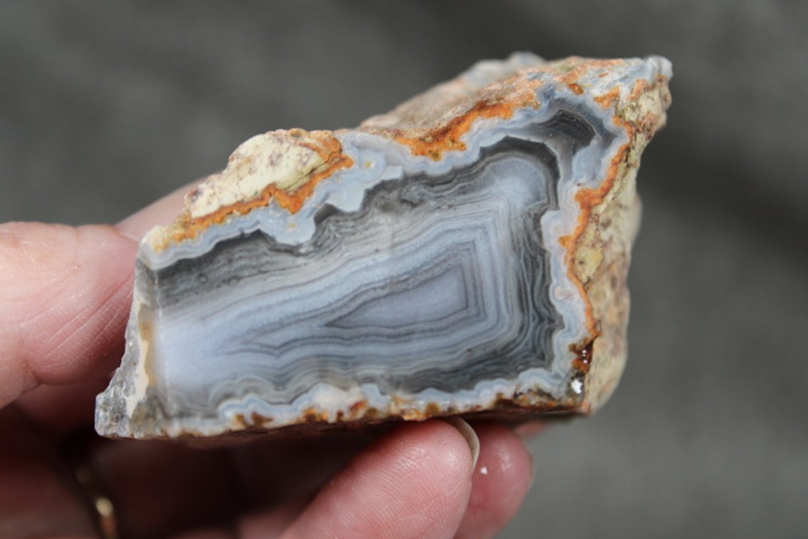 A 4.5 oz piece of rough Purple Passion Agate