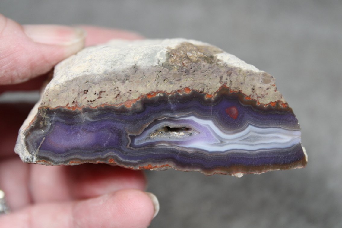 A 4 oz piece of rough Purple Passion Agate