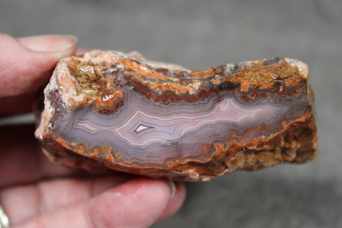 A 5.7 oz piece of rough Purple Passion Agate
