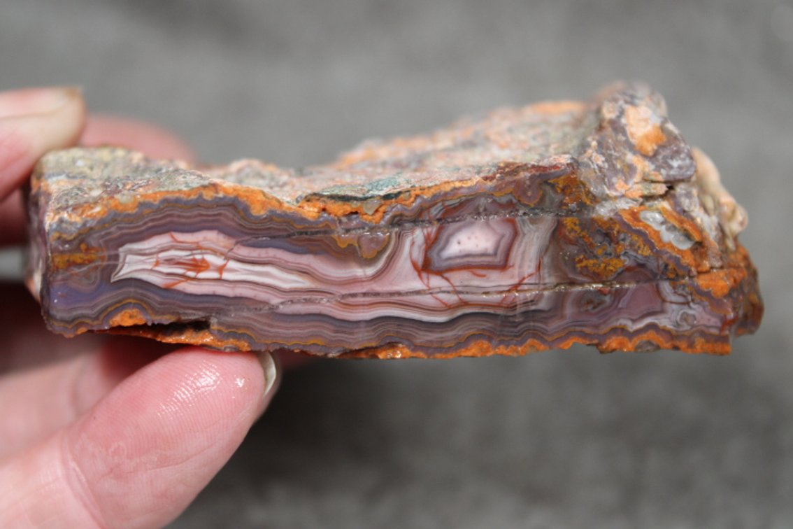 A 4.5 oz piece of rough Purple Passion Agate