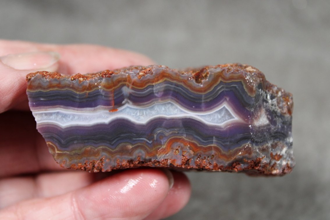 A 2.4 oz piece of rough Purple Passion Agate