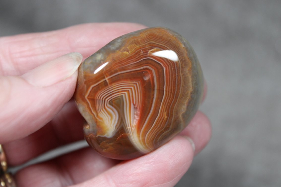 A 1.1 oz tumbled polished Lake Superior Agate