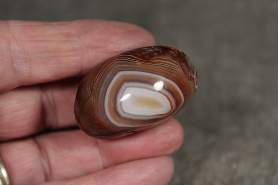 A 1 oz face polished Lake Superior Agate