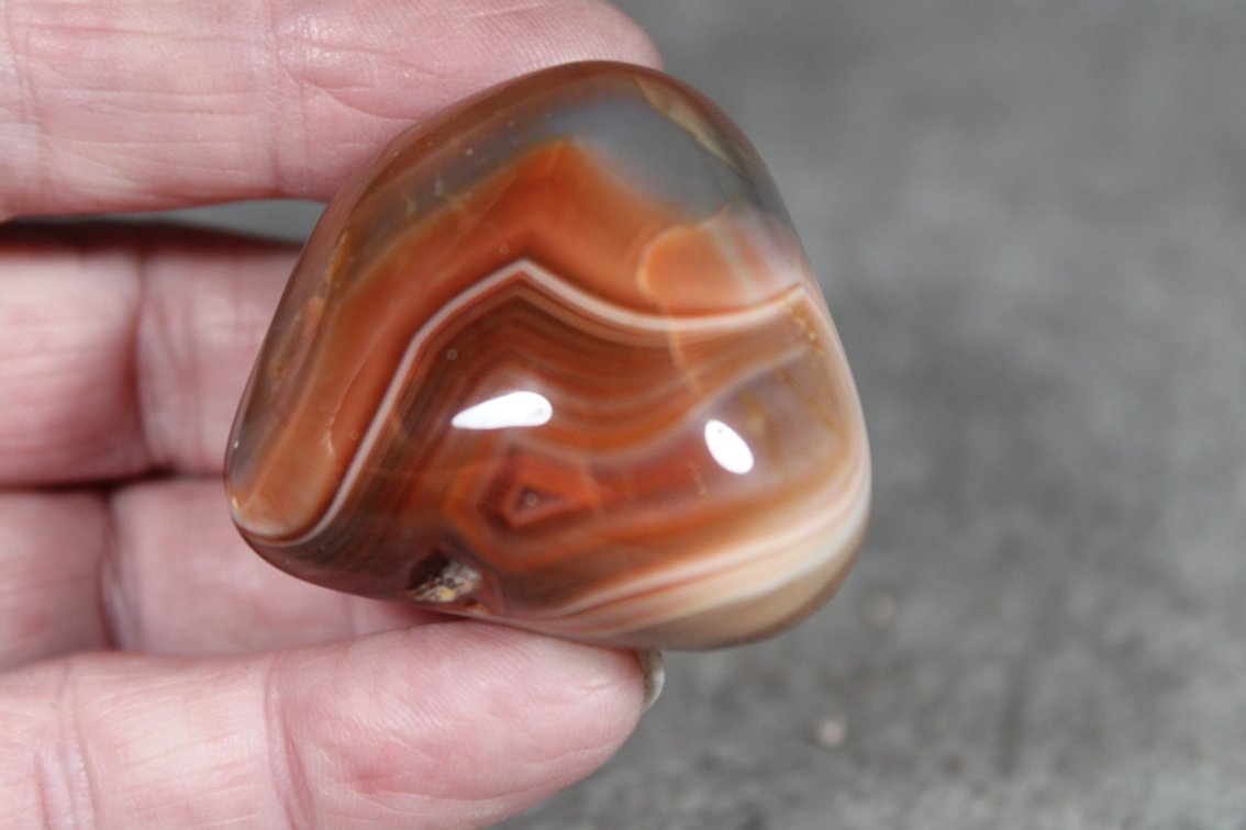 A 1.6 oz tumbled polished Lake Superior Agate