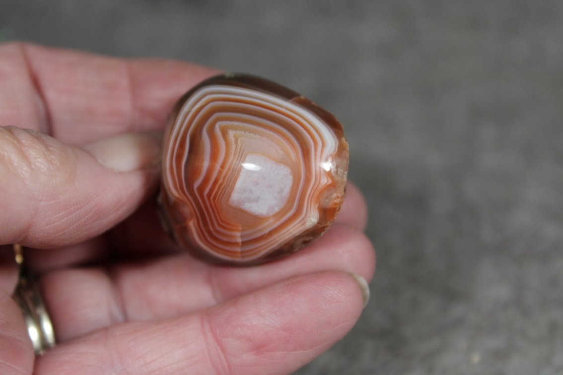 A 1 oz face polished Lake Superior Agate