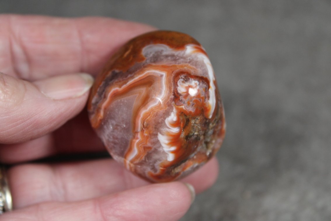 A 1.7 oz tumbled polished Lake Superior Agate
