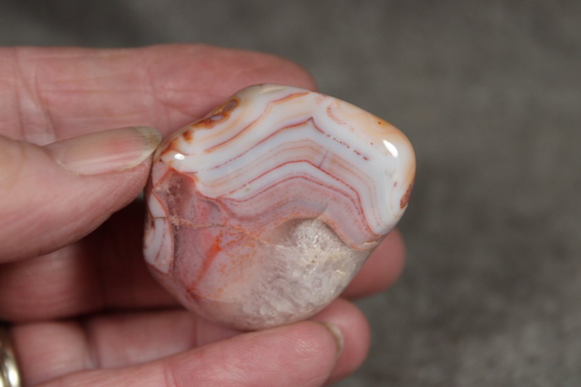 A 1.4 oz tumbled polished Lake Superior Agate