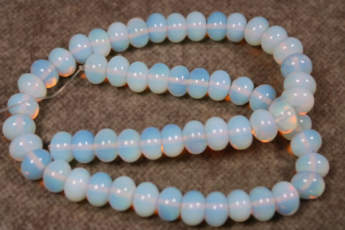 A 15 1/2" strand of Opalite beads