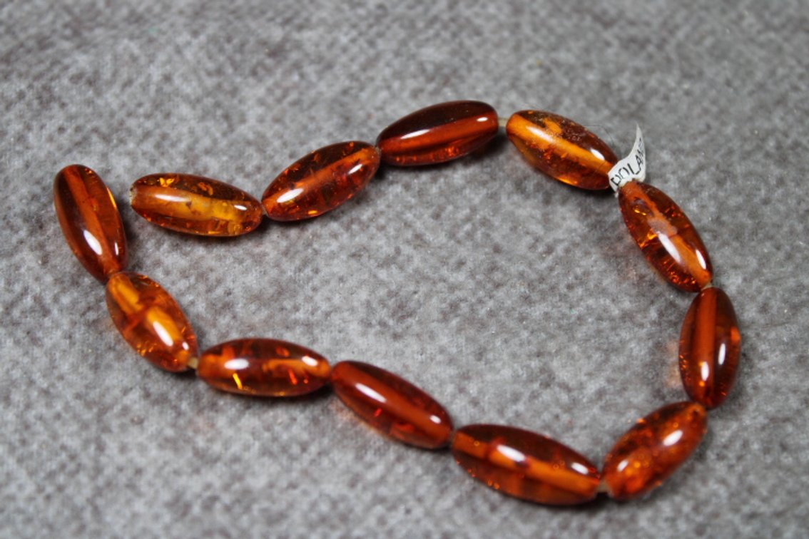 A 7" strand of Amber beads