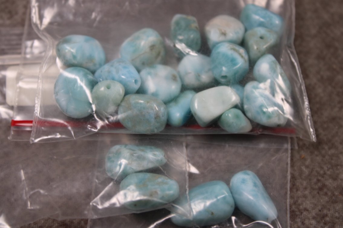 Several Larimar beads