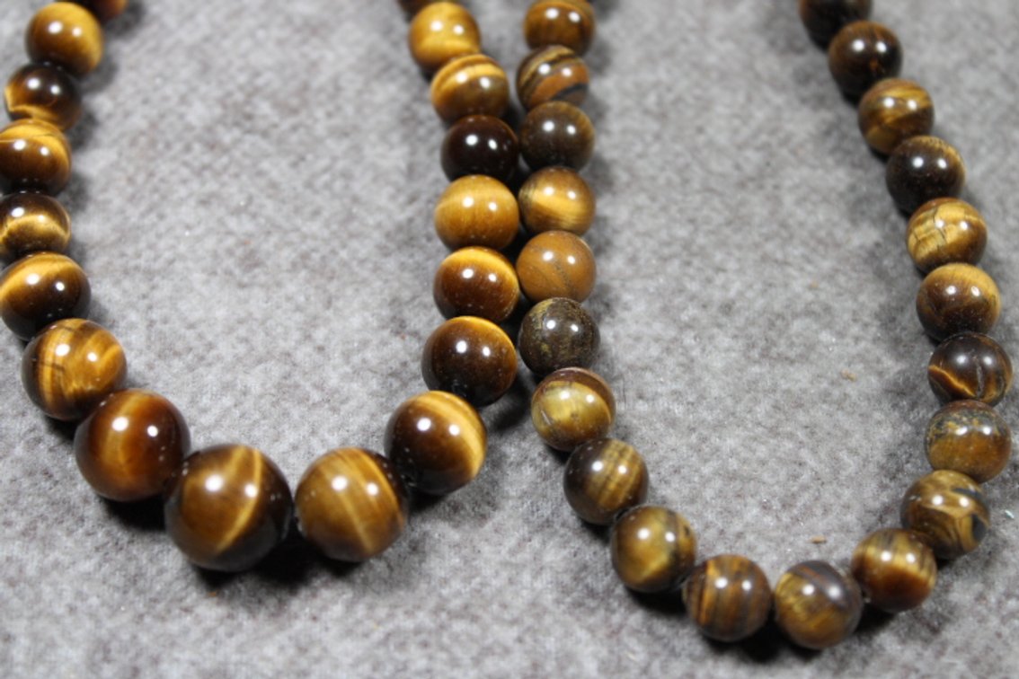 A 17" and a 19" Tiger Eye necklace
