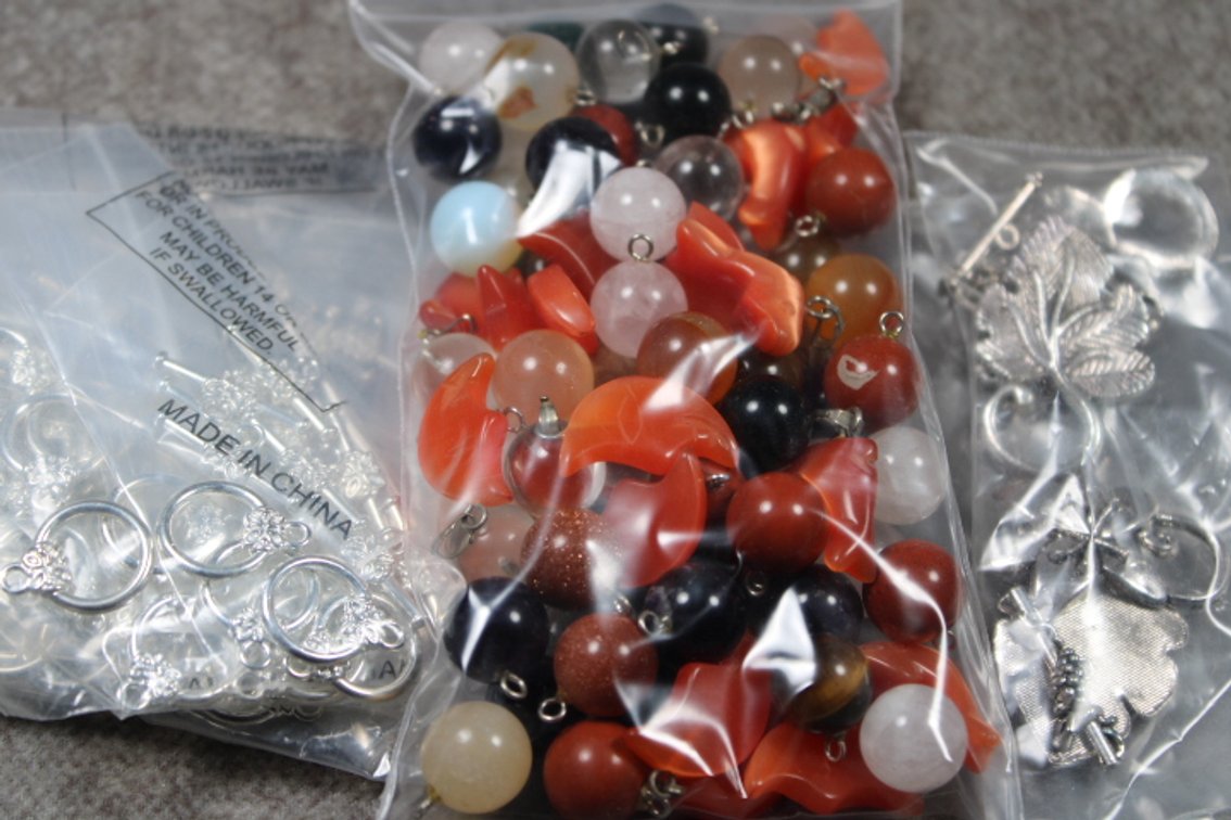 An assortment of findings and necklaces