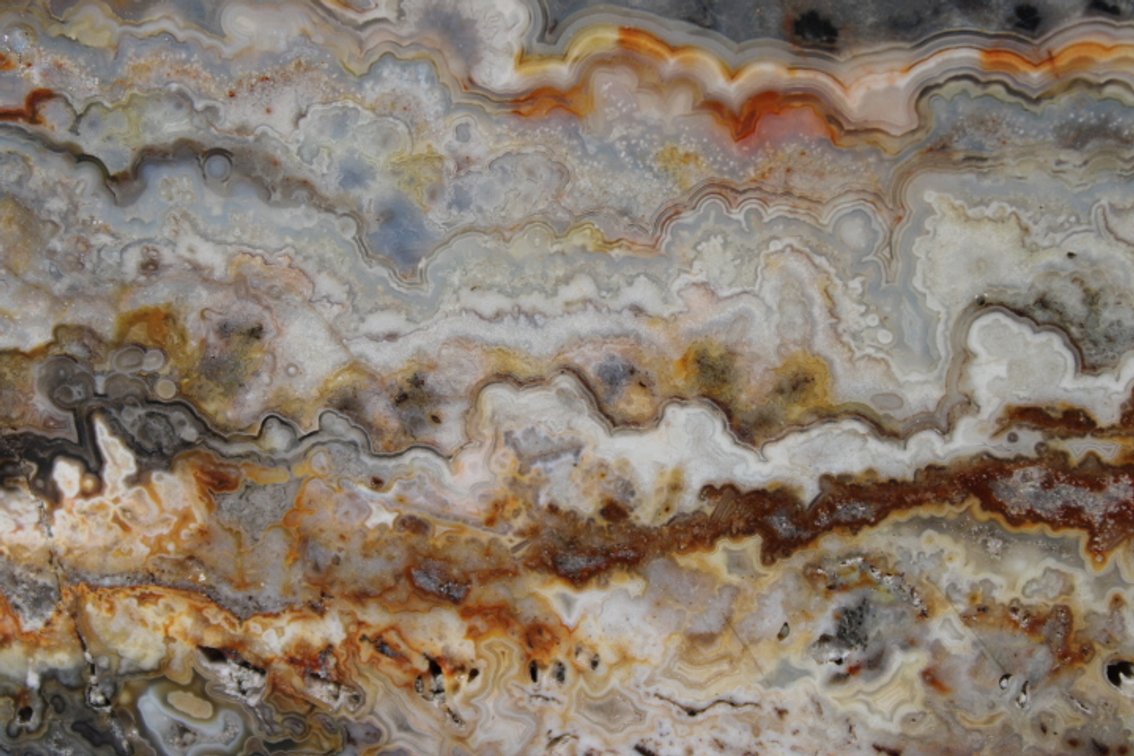 A 2 lb 1 oz piece of Mexican Lace Agate
