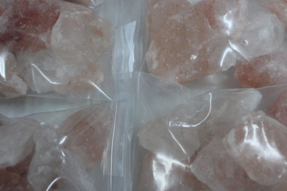 Several bags of Himalayan Salt chunks, 6 lbs 2 ozs