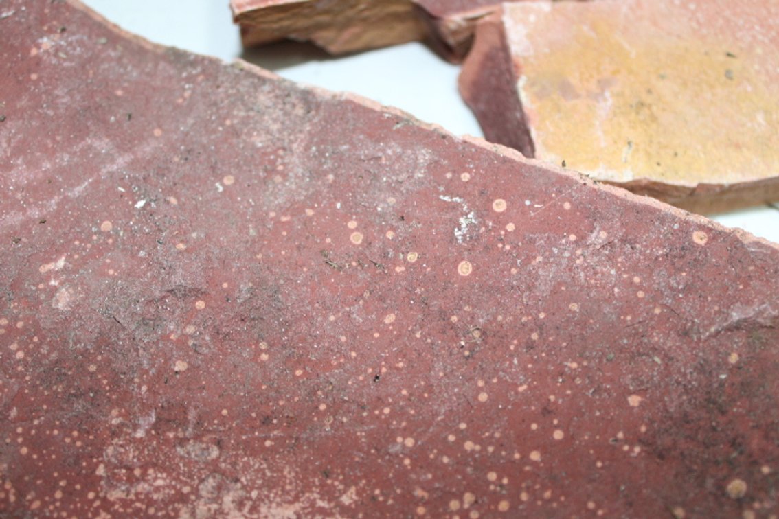 Five pieces of Spotted Quarry Pipestone, 8 lb 6 ozs
