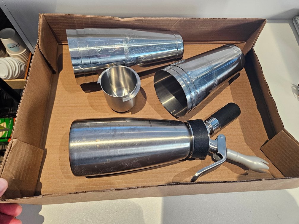 6 Assorted SS Shakers, More