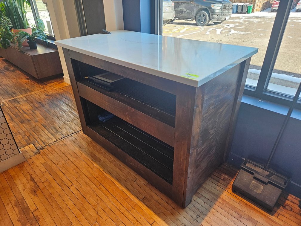 Quartz Top Wood Cabinet, 52"x28"x38"