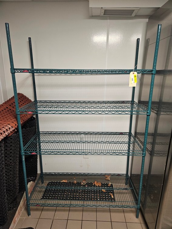 Wire 4 Tier Shelf, 48"x21"x74"