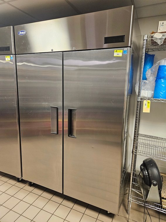 Atosa 2 Door Refrigerator on Wheels, Model MBF8005GR, 115V, 52"x32"x81"