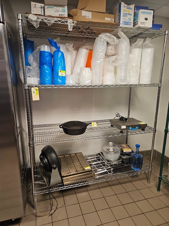 Wire 4 Tier Shelf, 60"x24"x74"